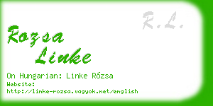 rozsa linke business card